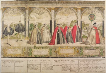 Imaginary Composite Procession of the Knights of the Garter, engraved by Marcus Gheeraerts the Elder, 1576